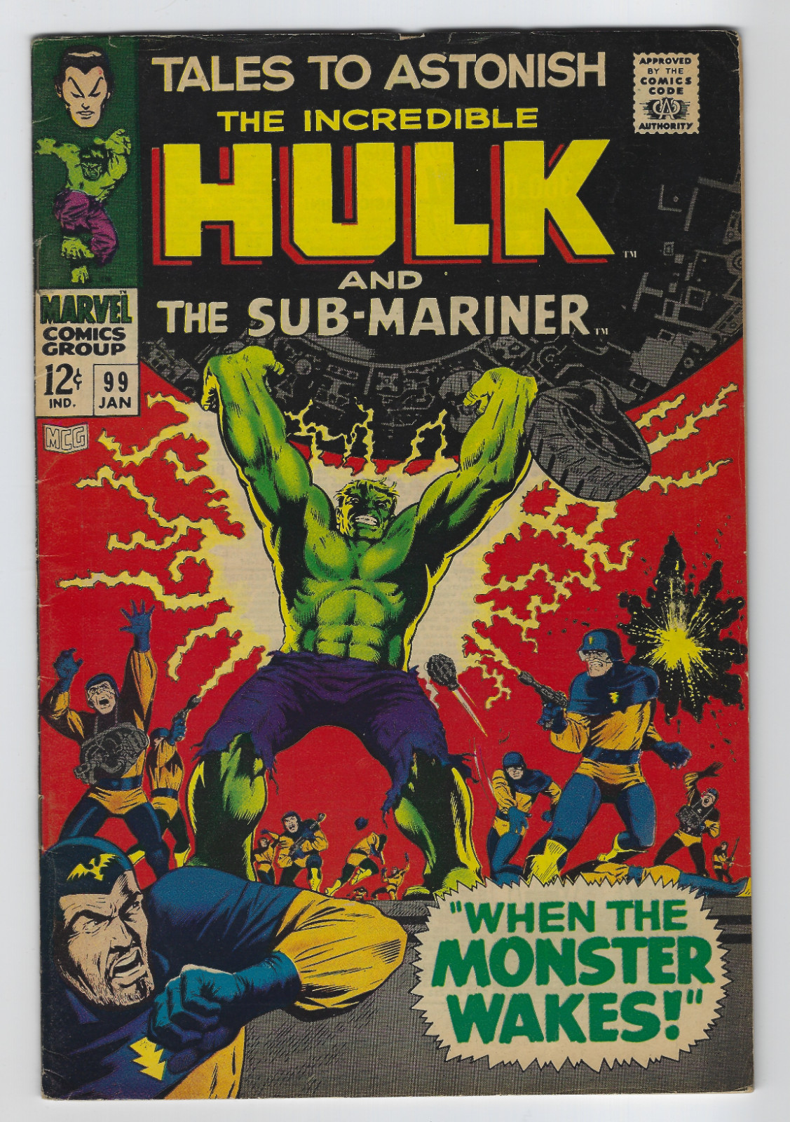 TALES TO ASTONISH #99 COMIC BOOK (MARVEL,1968) SILVER AGE +