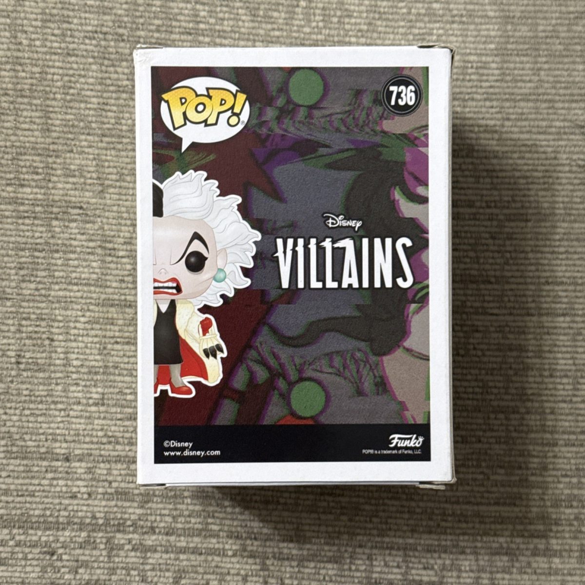 Funko POP! Disney Villains Cruella De Vil Diamond Glitter #736 Vinyl Figure NIB