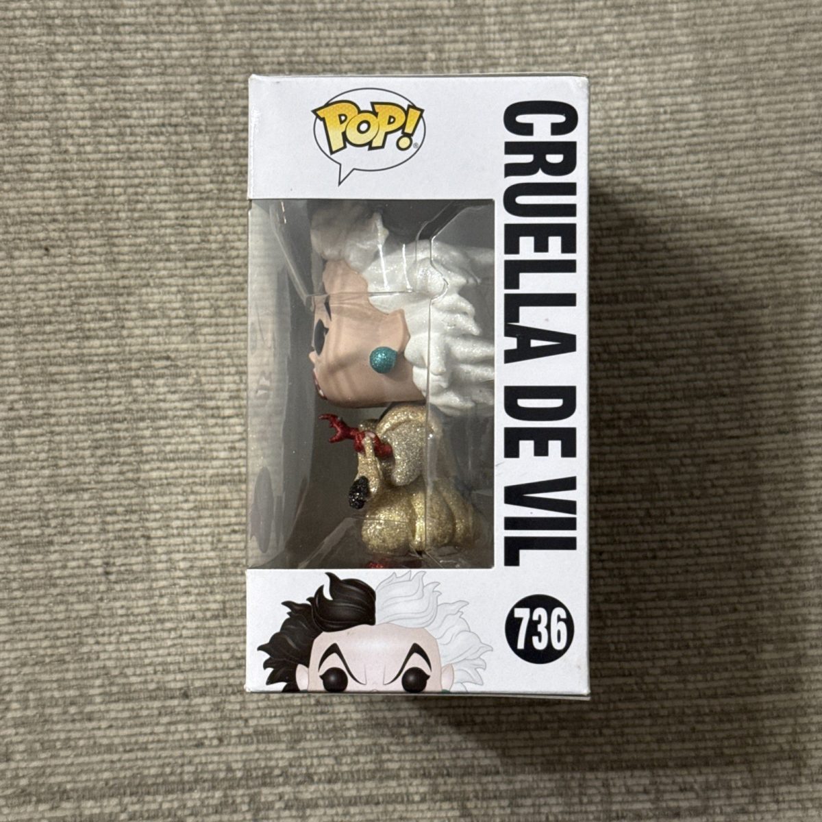 Funko POP! Disney Villains Cruella De Vil Diamond Glitter #736 Vinyl Figure NIB