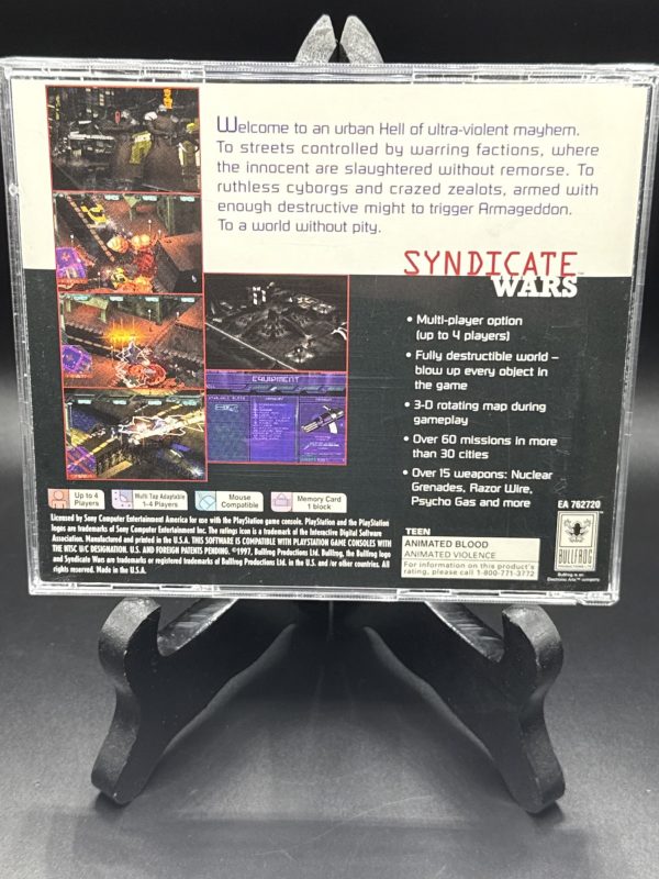Syndicate Wars, Complete w/ Manual, Black Label (Sony PlayStation 1, PS1, 1997)