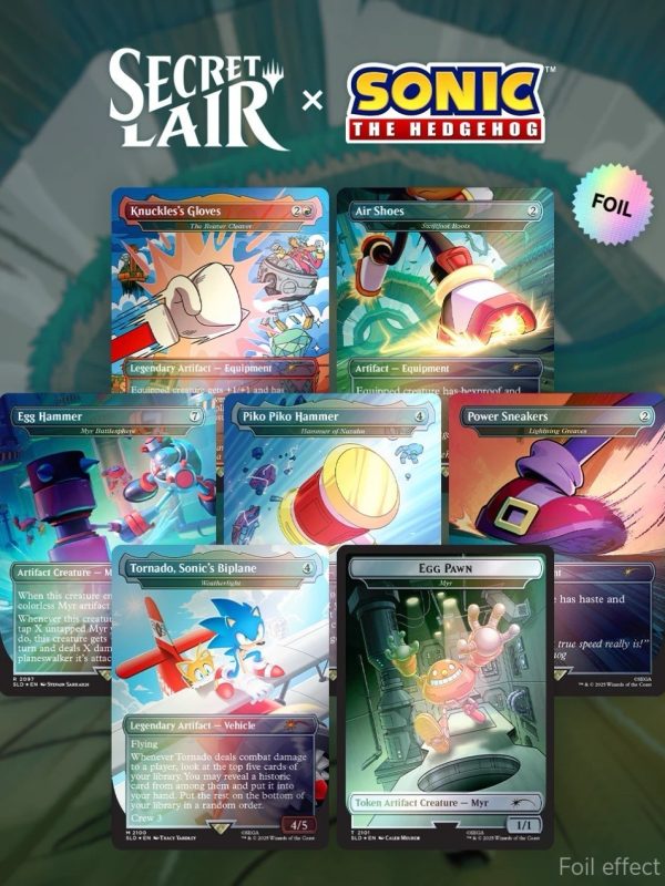 MTG Secret Lair x Sonic The Hedgehog Turbo Gear Rainbow Foil Sealed