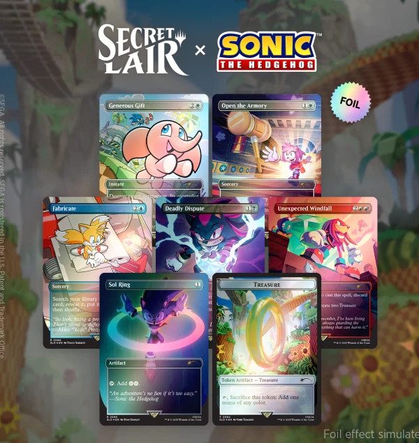 Secret Lair x Sonic Hedgehog Chasing Adventure Foil Edition MTG Magic Gathering