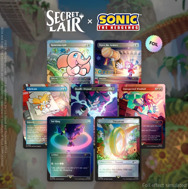 Secret Lair x Sonic Hedgehog Chasing Adventure Foil Edition MTG Magic Gathering