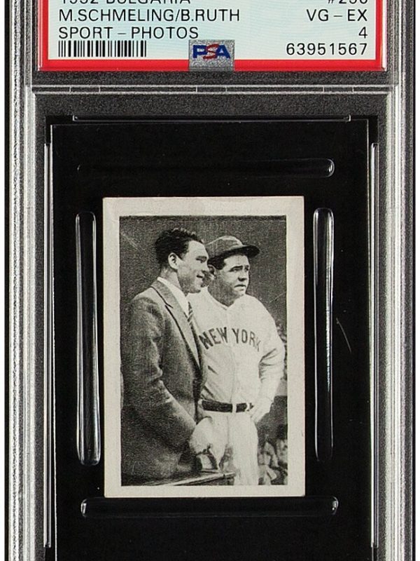1932 Bulgaria Sport Max Schmeling & Babe Ruth #256 PSA VG-EX 4