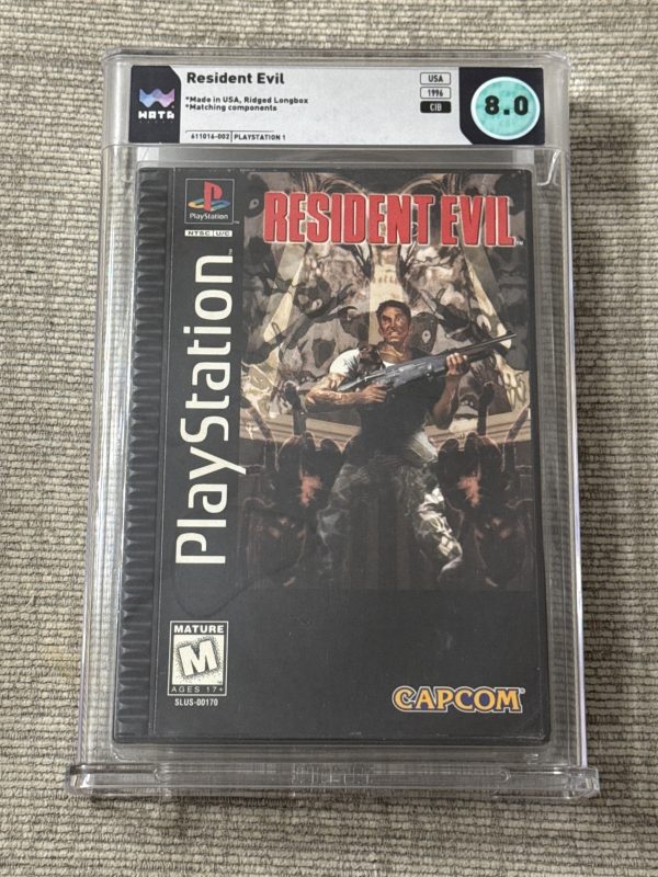 Resident Evil PS1 Sony PlayStation Long Box CIB WATA 8.0 (USA early 1st Print)