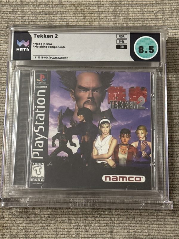 Tekken 2 (Sony PlayStation 1, 1996) Black Label CIB Complete WATA 8.5