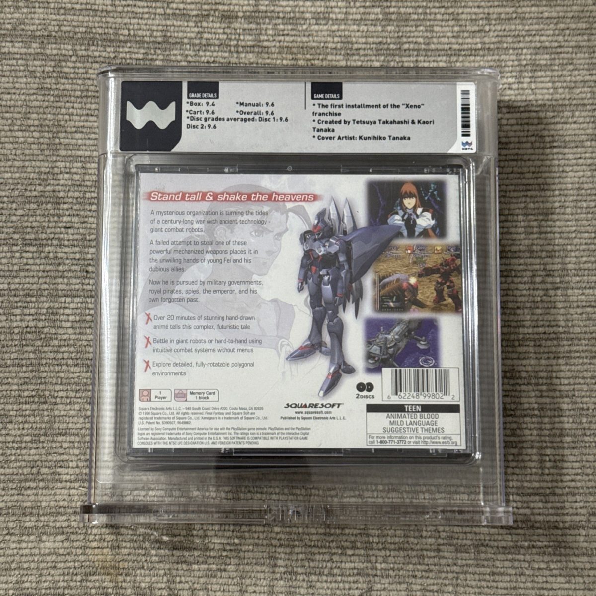 Xenogears PlayStation PS1 Black Label Game Complete CIB Wata 9.6