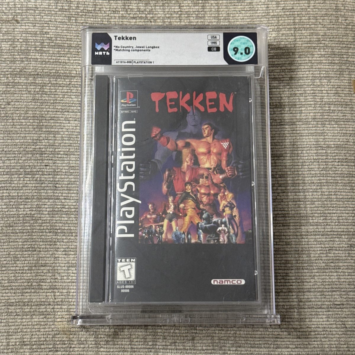 Tekken 1 Sony PlayStation 1 PS1 1995 Long Box CIB Complete WATA 9.0 MINT