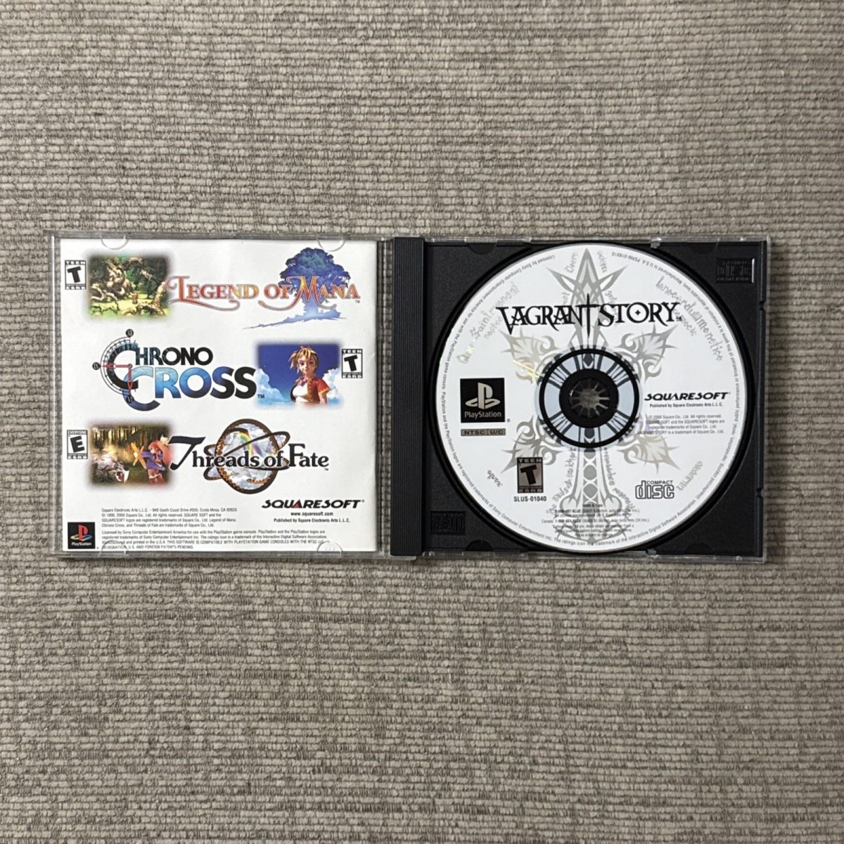 Vagrant Story PlayStation 1 Black Label PS1 RPG Game JRPG VG No Collectors CD