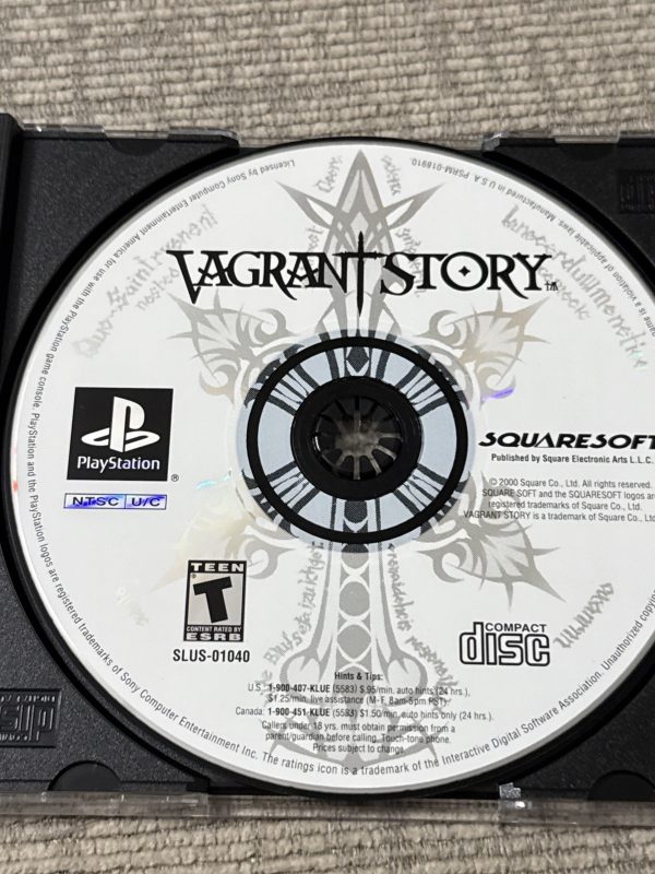 Vagrant Story PlayStation 1 Black Label PS1 RPG Game JRPG VG No Collectors CD