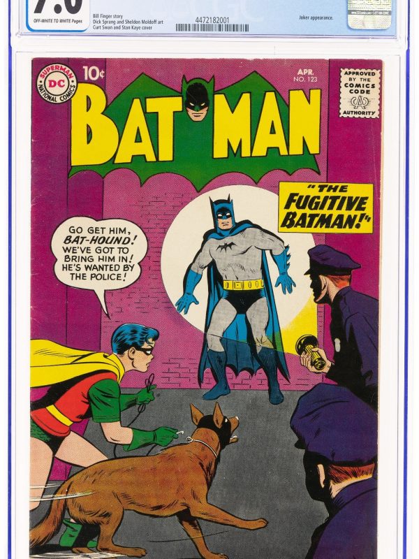 Batman #123 (DC Comics 1959) CGC 7.0 Joker Appearance Silver-Age