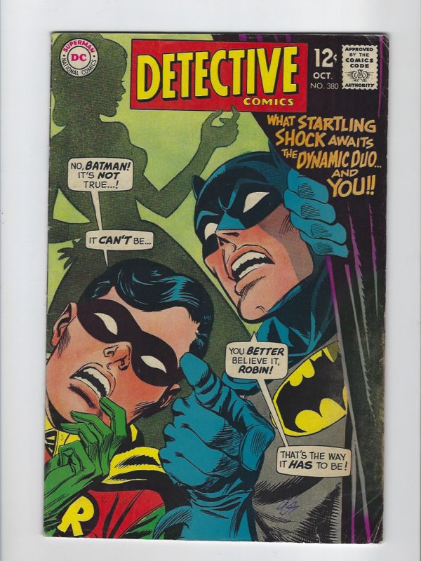 Detective Comics 380 Silver Age Batman Robin DC 1968 Gardner Fox Elongated Man