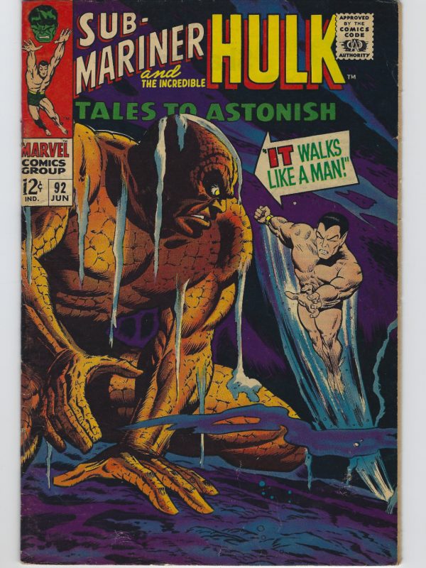 Tales to Astonish #92 1967 FN+ Incredible Hulk! Sub Mariner
