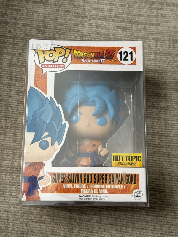 Funko Pop! Dragon Ball Z Super Saiyan God Super Saiyan Goku Blue #121 With Case