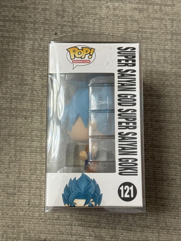 Funko Pop! Dragon Ball Z Super Saiyan God Super Saiyan Goku Blue #121 With Case