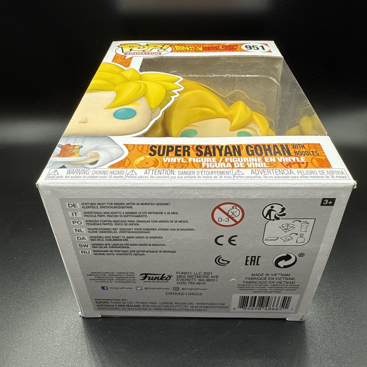 Funko Pop Dragon Ball Z Super Saiyan Gohan With Noodles #591