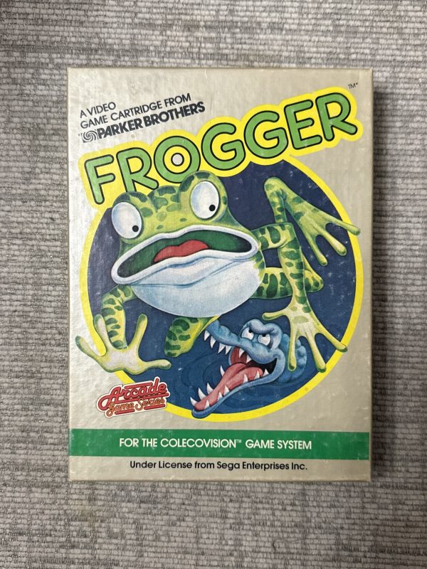 Frogger - Vintage Colecovision 1982 Video Game With Protective Case - Excellent