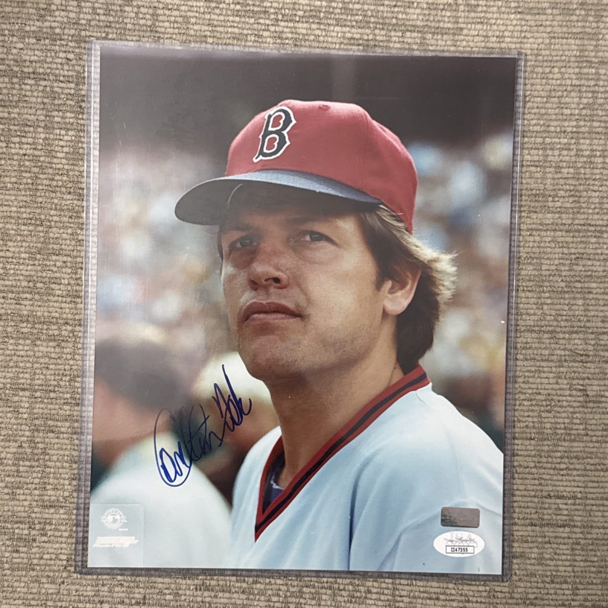 Carlton Fisk Signed 8x10 Photograph JSA w/COA #27 MLB Boston Red Sox HOF 2000!