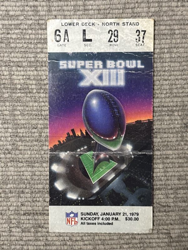 1979 Super Bowl XIII Official Game Program And Game Ticket At Miami, Florida