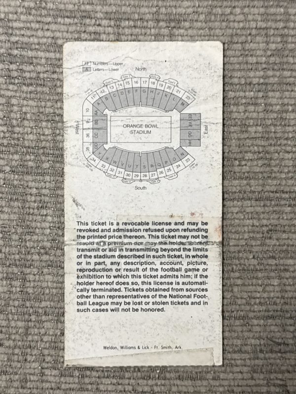 1979 Super Bowl XIII Official Game Program And Game Ticket At Miami, Florida