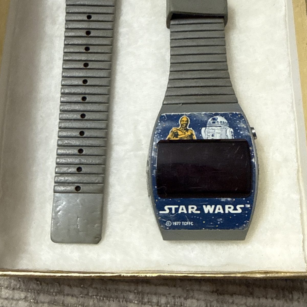 VTG 1977 Star Wars Texas Instruments Watch R2D2 C3PO FOR PARTS/REPAIR Untested