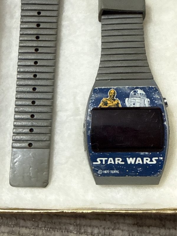 VTG 1977 Star Wars Texas Instruments Watch R2D2 C3PO FOR PARTS/REPAIR Untested