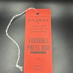 1995 Cleveland Browns Vs Kansas City Chiefs Press Pass Un-Used MINT