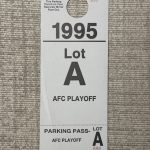 1995 Clevelsnd Browns Municipal Stadium AFC Playoff Lot A Parking Pass