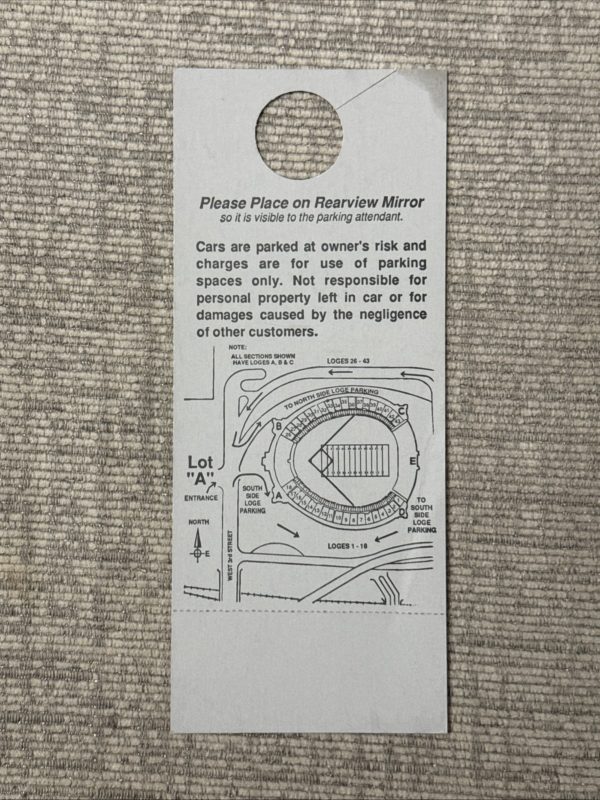 1995 Clevelsnd Browns Municipal Stadium AFC Playoff Lot A Parking Pass