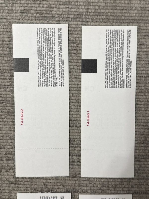 1994 Jan 15 Cleveland Browns Stadium AFC Championship Phantom Football Tickets