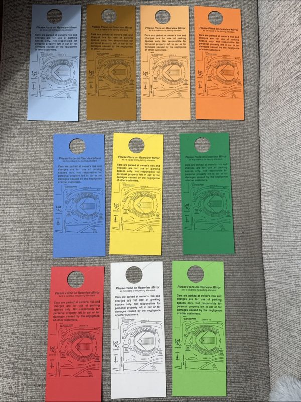 10x 1995 Cleveland Browns Lot A Parking Passes - Giants Bills Chiefs Bears Ect