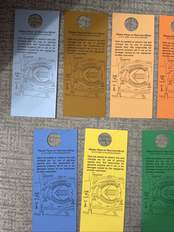 10x 1995 Cleveland Browns Lot A Parking Passes - Giants Bills Chiefs Bears Ect