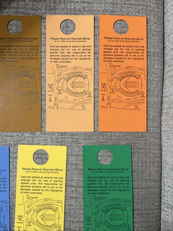 10x 1995 Cleveland Browns Lot A Parking Passes - Giants Bills Chiefs Bears Ect
