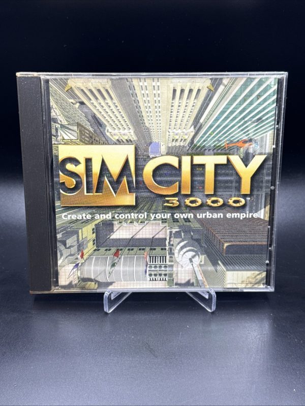 SimCity 3000 PC CD Rom - 1998 Vintage Computer Sim City Building Game CIB