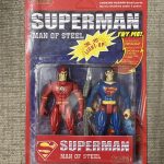 Vintage Superman Man of Steel KO Double Action Flash & Superman Bootleg 6”, New