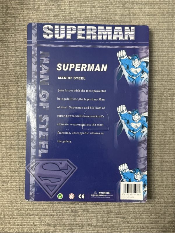 Vintage Superman Man of Steel KO Double Action Flash & Superman Bootleg 6”, New