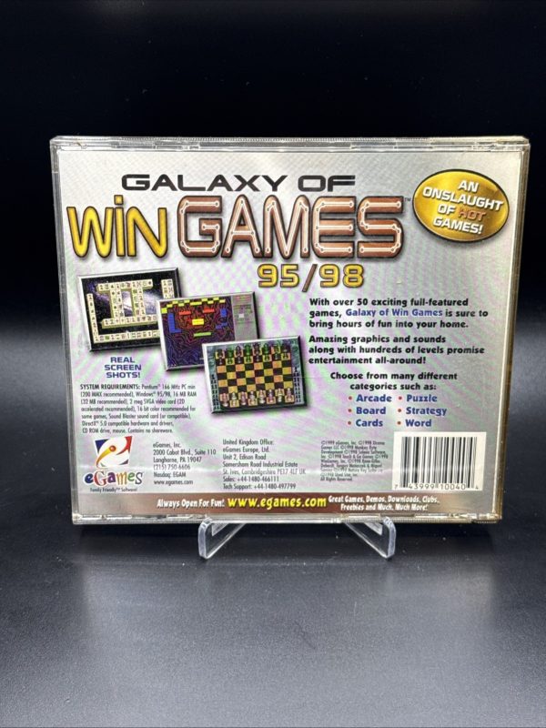 New Galaxy of Win Games 95/98 EGames (PC, 1998)