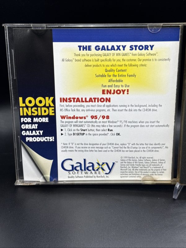New Galaxy of Win Games 95/98 EGames (PC, 1998)