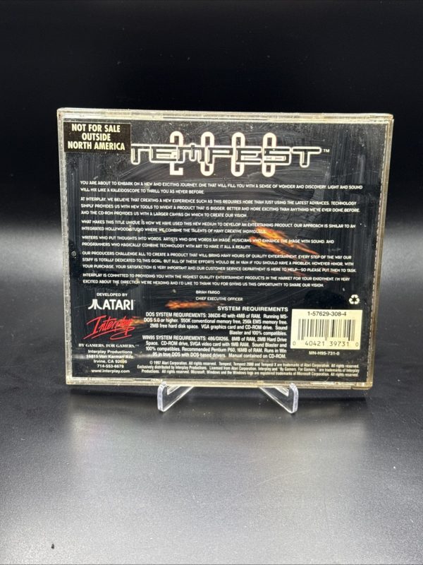 VINTAGE 1997 PC TEMPEST 2000 VIDEO GAME WINDOWS 95