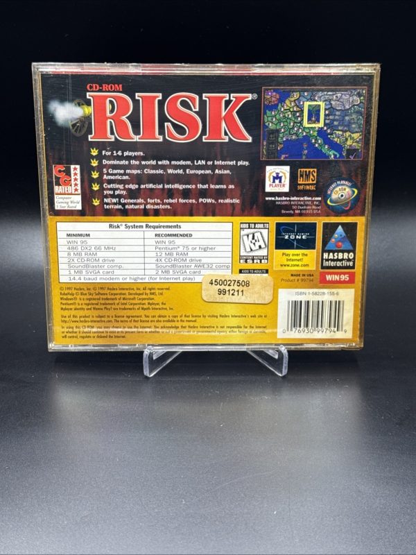 RISK: The Game Of Global Domination CD-ROM 1997 Hasbro Interactive WIN95