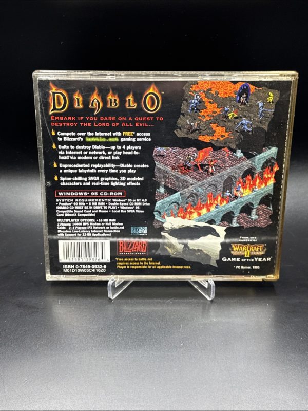 Vintage 1998 Diablo I (OG Original) PC/Mac Game CD-ROM Computer Blizzard Ent