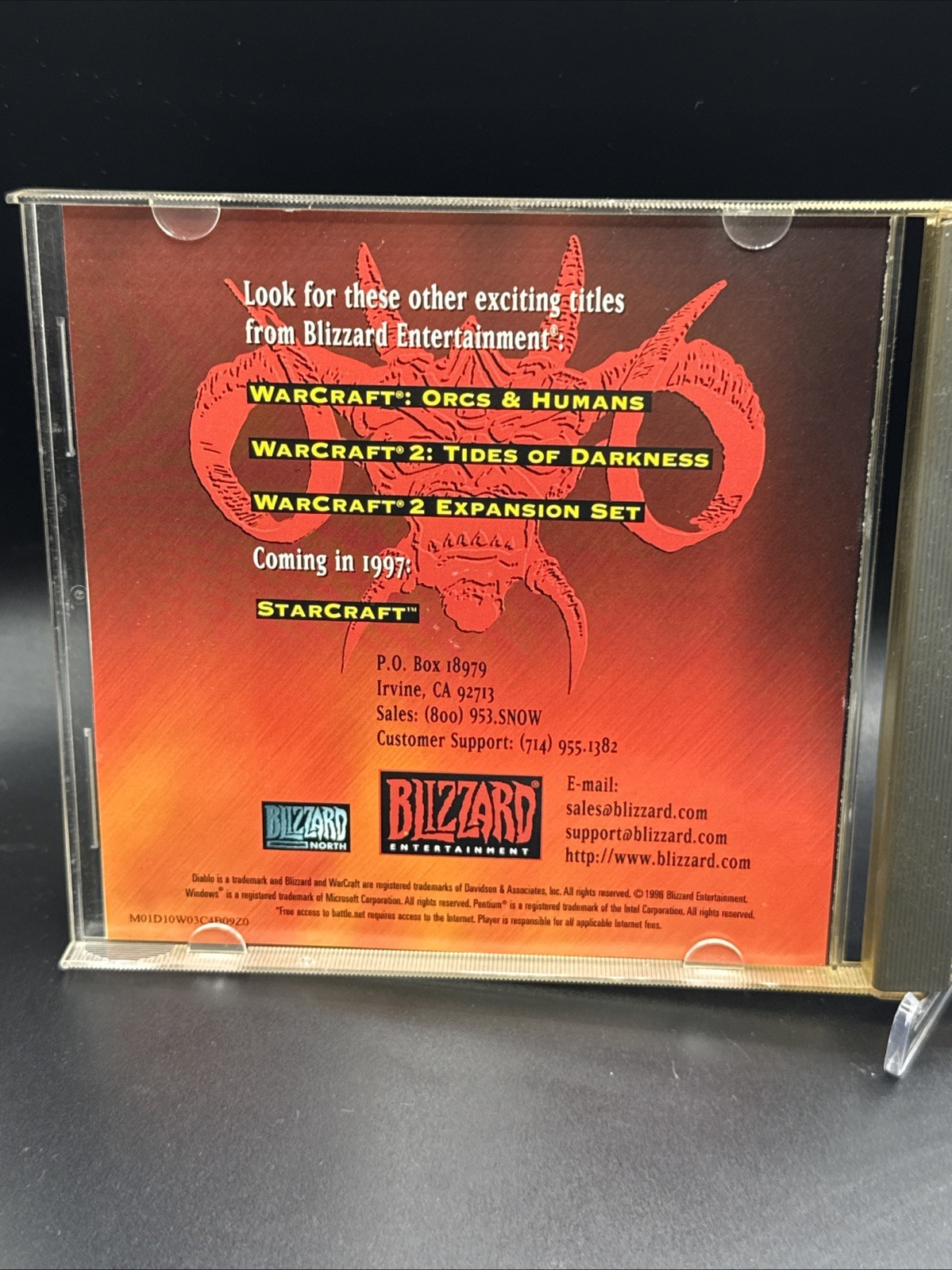 Vintage 1998 Diablo I (OG Original) PC/Mac Game CD-ROM Computer Blizzard Ent