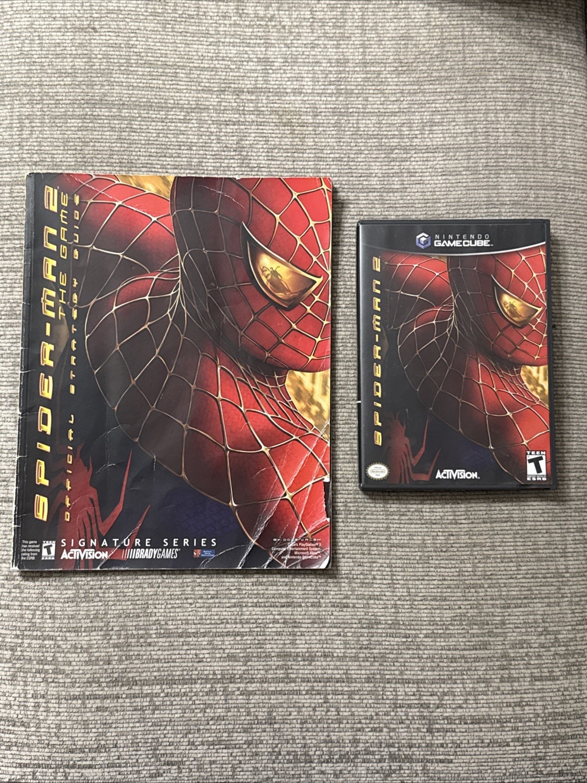 Spider-Man 2 (Nintendo GameCube, 2004) Tested CIB With Official Strategy Guide
