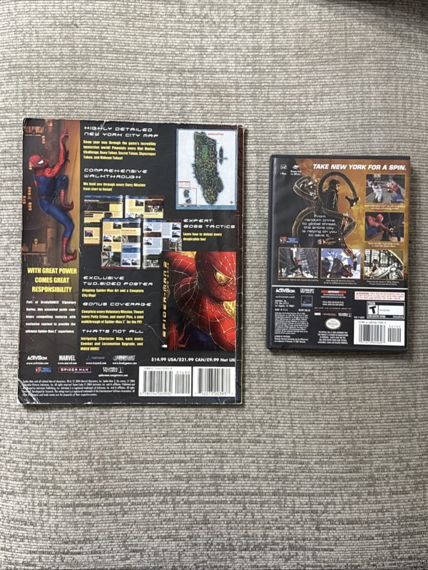 Spider-Man 2 (Nintendo GameCube, 2004) Tested CIB With Official Strategy Guide
