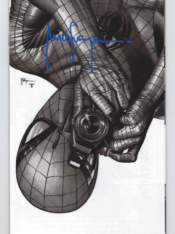AMAZING SPIDERMAN 1 MICO SUAYAN B&W VIRGIN SECRET DROP C2E2 SIGNED W/ COA