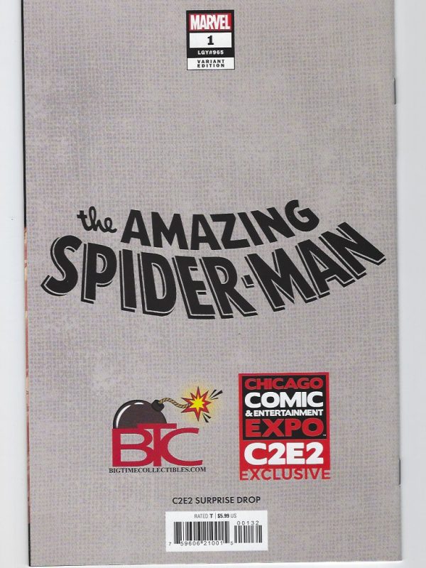 AMAZING SPIDER-MAN #1 SIGNED BY MICO SUAYAN C2E2 VIRGIN SECRET DROP LTD 500