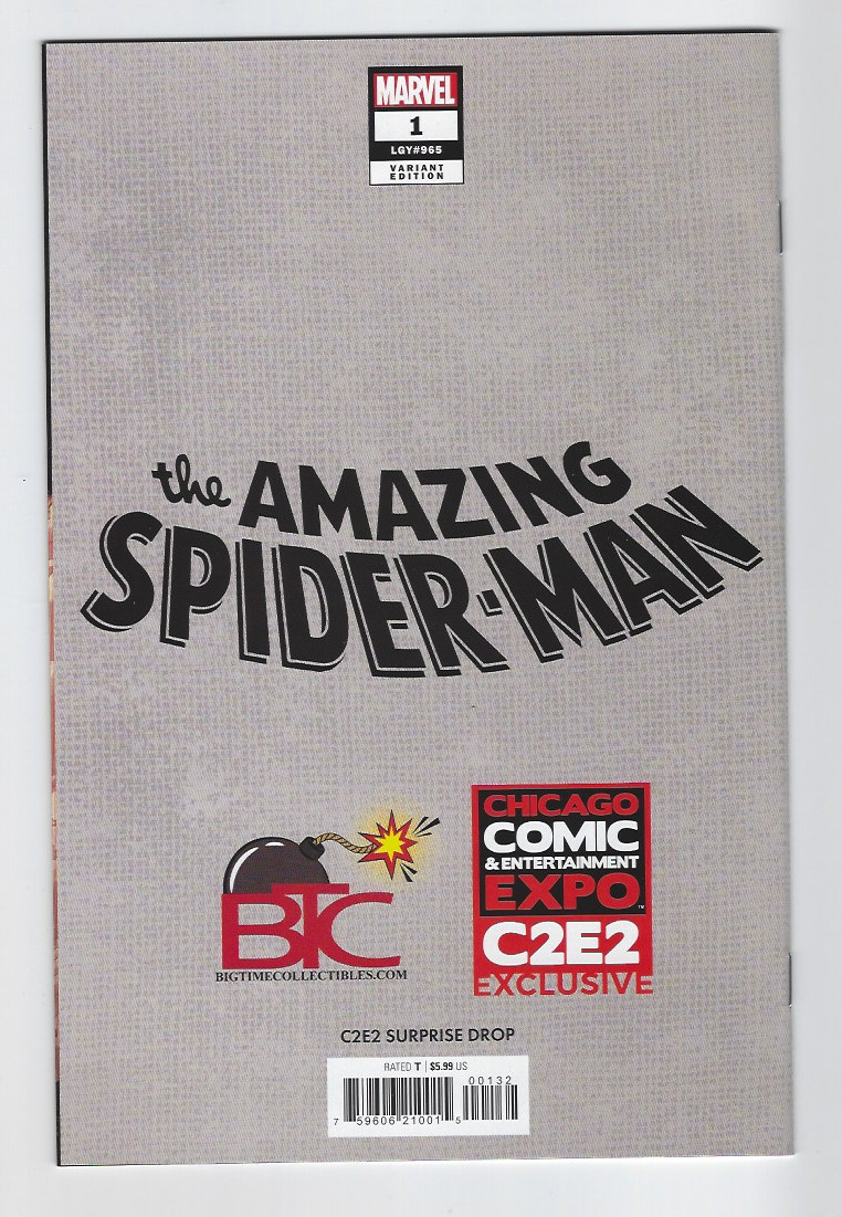 AMAZING SPIDER-MAN #1 SIGNED BY MICO SUAYAN C2E2 VIRGIN SECRET DROP LTD 500