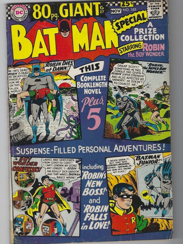 Batman #185 VG+/F 80 Page Giant, DC Comics 10/66