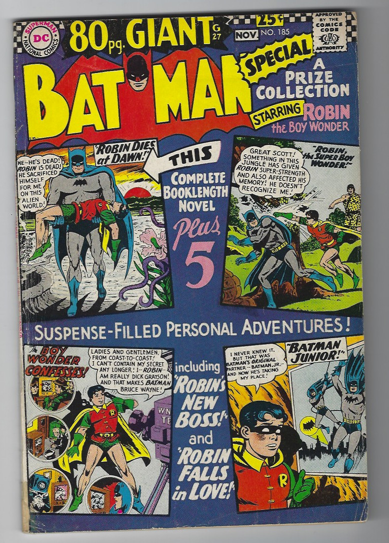 Batman #185 VG+/F 80 Page Giant, DC Comics 10/66