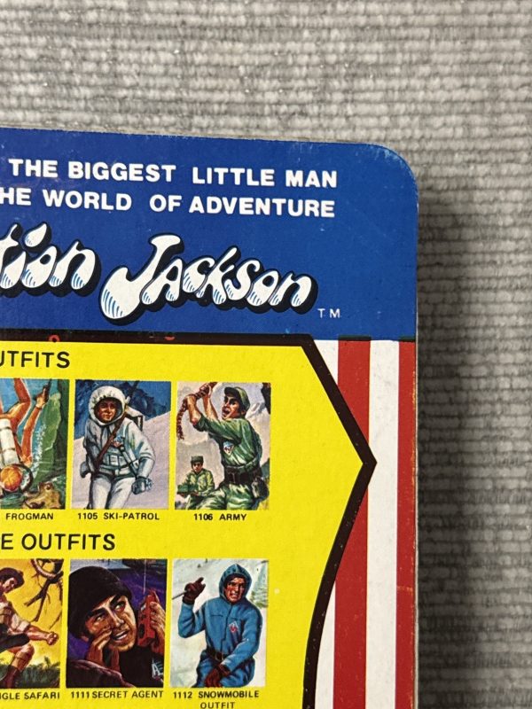 1971 MEGO ACTION JACKSON 8" FIGURE NEW IN BOX w/ included tattoos